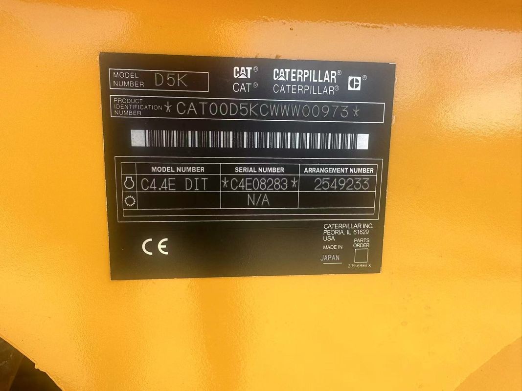 Cat Caterpillar D5k Lgp Cat D5k Dozer Largura da lâmina frontal 4.262m Dozer de segunda mão