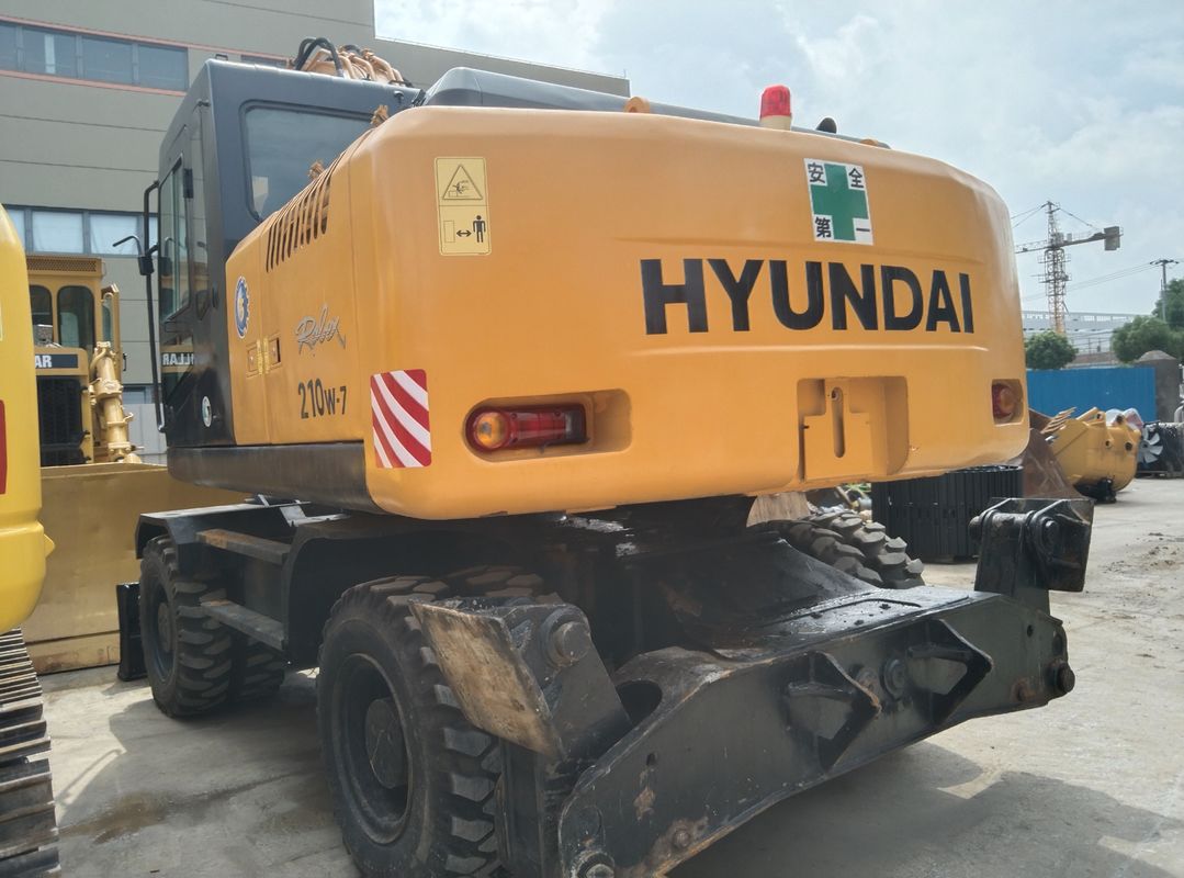 21.2 toneladas Hyundai 210W-7 Excavadora de rodas usadas Capacidade de balde 1,34m3