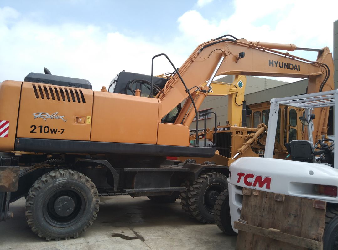 21.2 toneladas Hyundai 210W-7 Excavadora de rodas usadas Capacidade de balde 1,34m3