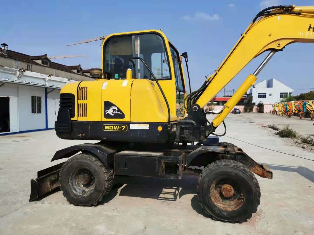 6 toneladas prontas para trabalhar Coreia Importado Hyundai R60-7 Usado Excavator de Roda