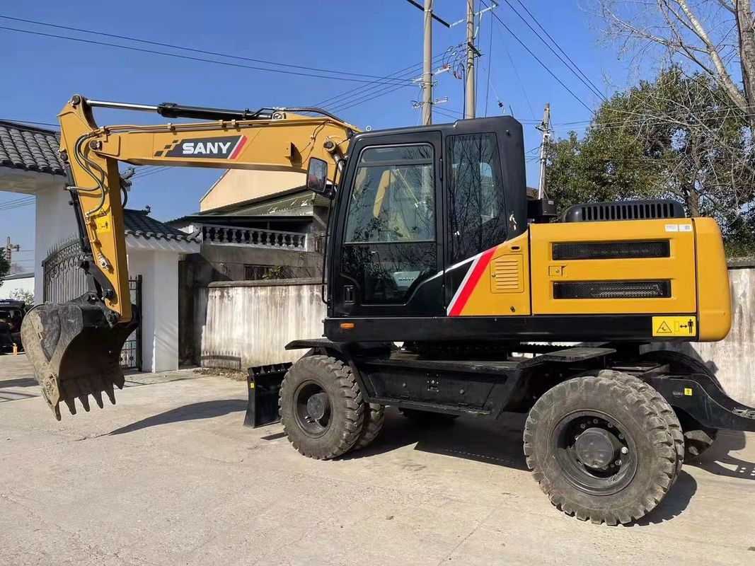 Preparado para trabalhar chinês original SANY SY155W Excavadora de rodas usadas TCD4.1 L4 Tipo de motor