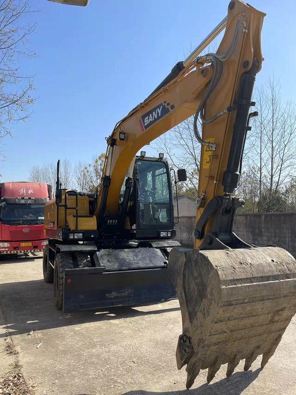Preparado para trabalhar chinês original SANY SY155W Excavadora de rodas usadas TCD4.1 L4 Tipo de motor