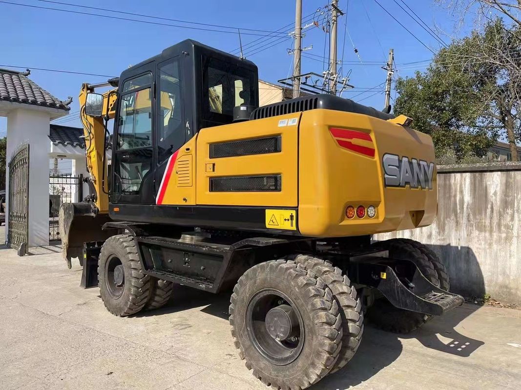 Preparado para trabalhar chinês original SANY SY155W Excavadora de rodas usadas TCD4.1 L4 Tipo de motor
