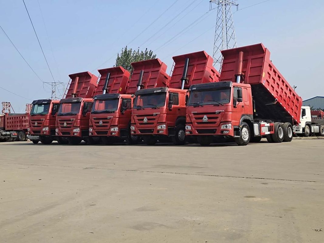 Caminhão de segunda mão de 371 cv Howo usado Caminhão de 6x4 com sistema multimídia 10 rodas