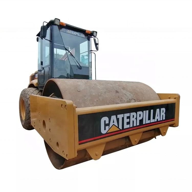 Bom estado CAT CS-583D Vibratory Single Drum Road Roller com peças de reposição originais