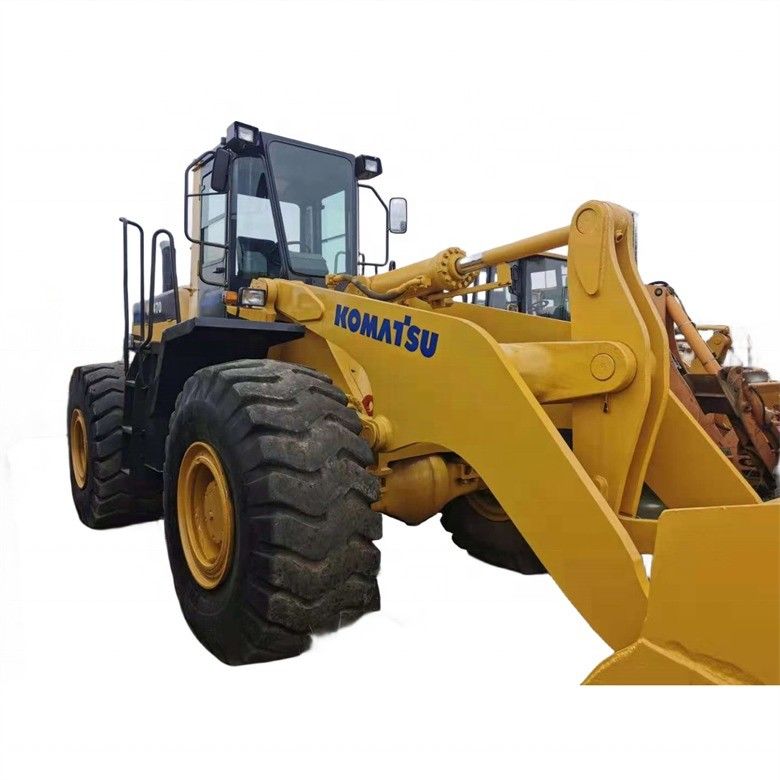 Alta carga Komatsu WA470-3 com carga nominal de 7 toneladas e deslocamento de 11 litros do Japão